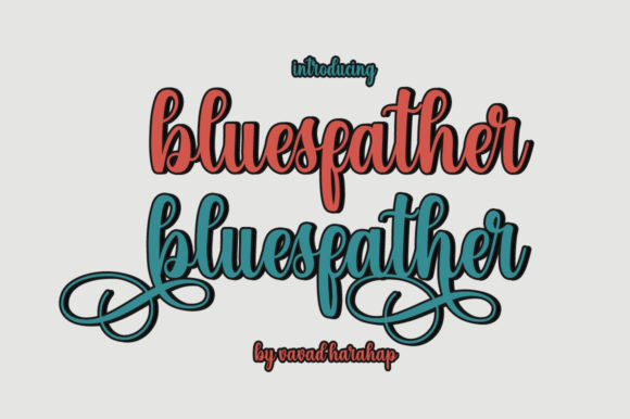 Bluefather: A Vintage Handwritten Font for Web Design