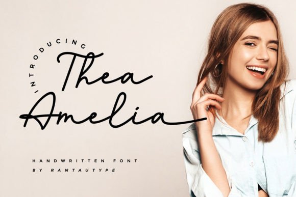 Thea Amelia: A Dainty Handwritten Font for Editorial Design